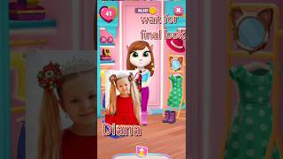 Angela Makeover Diana how look Angela 🤔💝 shorts gaming talkingangela [upl. by Nytsirc]