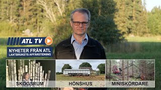 ATL TV Ny miniskördare • Mobilt hönshus • Skogsmarkspriser • Skogsrum i city [upl. by Buyer]