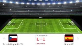 🔴LIVE Czech Republic vs Spain Euro Women  Qualification 2024 Football LIVE SCORE Match Today [upl. by Cuthbert853]