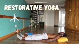 Restorative yoga class [upl. by Ihsakat]