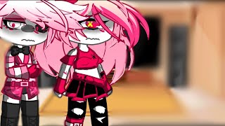 Hazbin hotelreact to quotAddictquotsad angel dust and cherrie bomb vivziepop [upl. by Neirrad]