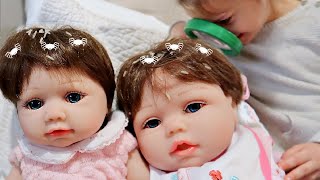 😨Baby Dolls Have LICE‼️🕷 Solving Baby Doll Mysteries‼️ Will Yesteria Baby Dolls Find Homes⁉️🤷‍♀️ [upl. by Ynaoj]