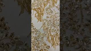 HB001 Shop Online 5 Yards Beaded Tassels Lace Material Fabric For Dresses [upl. by Christoforo]