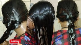 Heavy Hair Oiling using Natural Oil  Requested video Sleek Hair Oil Combing [upl. by Yedrahs]