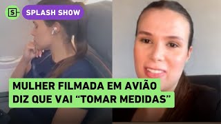 Mulher que viralizou ao não ceder assento de avião vai processar autora do vídeo após exposição [upl. by Kerri]