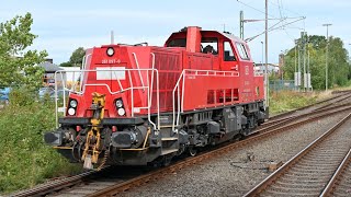 🚆 Voith Gravita 10 BB  DB 261 0970 rangiert Bhf Kiel CittiPark solo und mit Kurzzug in Ri Kiel4K [upl. by Nosned]