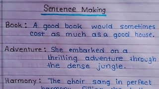 Sentences making make sentences with the given words touch [upl. by Burnett]