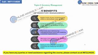 Inventory Management I MMLGS I Management I CMR I MMR I DGMS [upl. by Saffian]