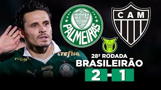 PALMEIRAS VENCE O ATLÉTICO COM GOLS DE VEIGA PALMEIRAS 2 x 1 ATLÉTICOMG  Narração [upl. by Therine]