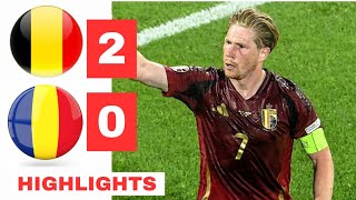 Belgium vs Romania HIGHLIGHTS amp ALL GOALS 20  De Bruyne Goal  EURO 2024 [upl. by Vargas865]