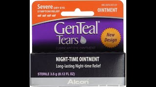 Genteal Dry Eye Care Nighttime Lubricant Eye Ointment [upl. by Pero178]