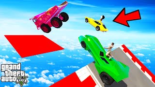 FRANKLIN TRIED IMPOSSIBLE STEEPEST JUMP MEGA RAMP PARKOUR CHALLENGE IN GTA 5  SHINCHAN and CHOP [upl. by Dorlisa23]