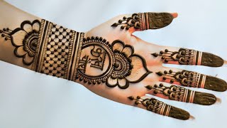 Karwa chauth 2024 Easy Mehndi design  Simple mehandi design  Mehandi ka design  Mehndi designs [upl. by Shayna713]