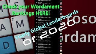 Wordament  Yearly Global Leaderboards of 2020  Worlds Top Players [upl. by Neelia307]