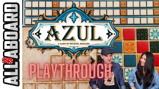 AZUL  Board Game  2 Player Playthrough  Tiling a Palace [upl. by Hasheem]