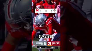 Ohio State SURVIVES Nebraska Upset Bid 🤯 [upl. by Matless]