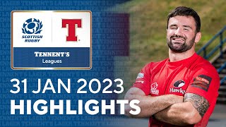 HIGHLIGHTS  Tennents Mens Premiership and National Leagues  31st January 2023 [upl. by Emmaline708]