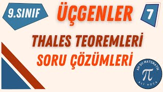 9Sınıf Matematik I Thales Teoremleri I Soru Çözümleri [upl. by Quarta572]