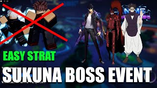 Sukuna Boss Event Strat No ItadoriGojoAlucard  Anime Vanguards [upl. by Helali]