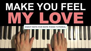 Adele  Make You Feel My Love Piano Tutorial Lesson [upl. by Hairakcaz678]