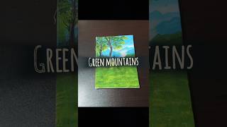 Green mountains  acrylicpainting  mountains  art  satisfying  youtubeshorts  shorts [upl. by Eioj]