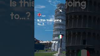 Train public transport italian rome milan travelphrase travel towerofpisa pisa [upl. by Nekal727]