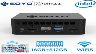 SOYO M2PLUS2 Mini PC 16GB RAM 512GBSSD IntelCeleron N100 Windows 11 Pro Review [upl. by Eyaf]