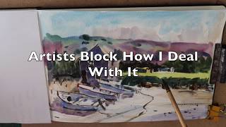 Artists Block How To Survive Mullion Cove Cornwall Sketch Book Demo [upl. by Heinrike46]