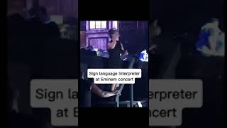 Sign language interpreters at concerts signlanguage eminem rihanna concert funnyvideo [upl. by Allimrac]