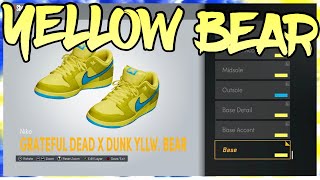 HOW TO MAKE Grateful Dead X Dunk quotYellow Bearquot IN NBA 2K22 NBA 2K22 Shoe Creator [upl. by Eehc70]