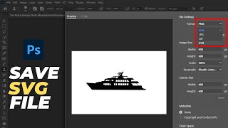 How to Make SVG or EPS files in Photoshop 2024  Tutorial for Beginner [upl. by Dominica]