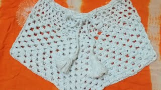 Short em croche praia blogueirinha tendência PMGGG passo a passo short [upl. by Iadrahs]