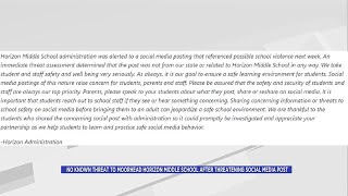 No known threat to Moorhead Horizon Middle School after threatening social media post [upl. by Carr807]