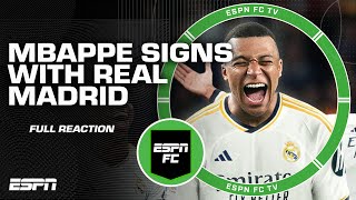 🚨 FULL REACTION 🚨 KYLIAN MBAPPE OFFICIALLY SIGNS WITH REAL MADRID  ESPN FC [upl. by Yecaw]