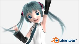 Mikusan quotMiku Miku Miiquot in Blender 3D [upl. by Niu]