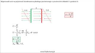Pojemność kondensatora płaskiego fizykakursy [upl. by Heida650]