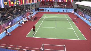 Uchiyama JAP vs Dzumhur BIH  Mens Tennis Preliminaries  Singapore 2010 Youth Games [upl. by Garibald]