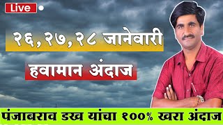 today havaman andaj live 🌧️ 262728 हवामान अंदाज 🌧️  पंजाब डख  Punjab Dakh Havaman Andaj [upl. by Aikahs]