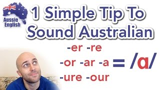 1 Simple Tip To Sound Australian ɑ  How To Do an Aussie Accent [upl. by Yenalem]