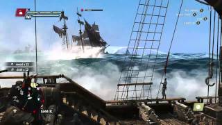 Fire Cannons Assassins Creed Black Flag Ship Gameplay [upl. by Trici]