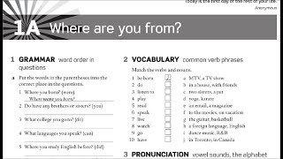 American English File 2  Unit 1A Workbook [upl. by Groome438]