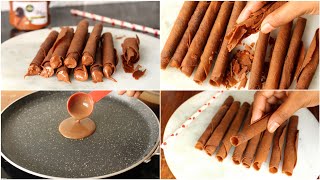 தோசைக்கல்லில் மொறு மொறு wafer ரோல்  Crispy wafer rolls  Snacks recipe in tamil  Sweets recipe [upl. by Royden]