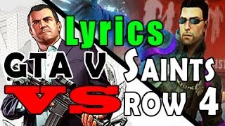 GTA VS Saints Row RAP BATTLE  JT Music and THK  LYRIC VIDEO [upl. by Beeson]