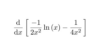 Derivative of 12x2lnx  14x2 [upl. by Naji]