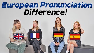 British French German Spanish Pronunciation Differences [upl. by Loleta538]