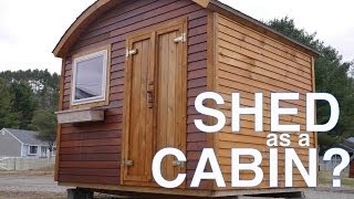 Vacation Cabin or Tiny House Potential A BowRoof Shed in Vermont [upl. by Rebmit]