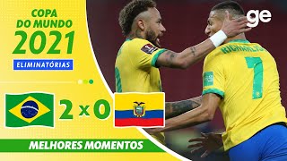 BRASIL 2 X 0 EQUADOR  MELHORES MOMENTOS  7ª RODADA ELIMINATÓRIAS DA COPA  geglobo [upl. by Syverson872]