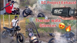 Tractor Silencer In Splendor 🔥 Sc Exhaust In Splendor 😍 Smoke System In Splendor 💨​⁠✅ [upl. by Nathanael25]