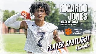 Ricardo Jones  4Star Safety Clemson Commit [upl. by Aeneus]