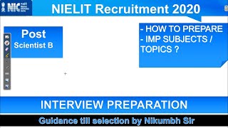 NIELIT NIC SCIENTIST B INTERVIEW PREPARATION  HOW TO PREPARE [upl. by Lucine]